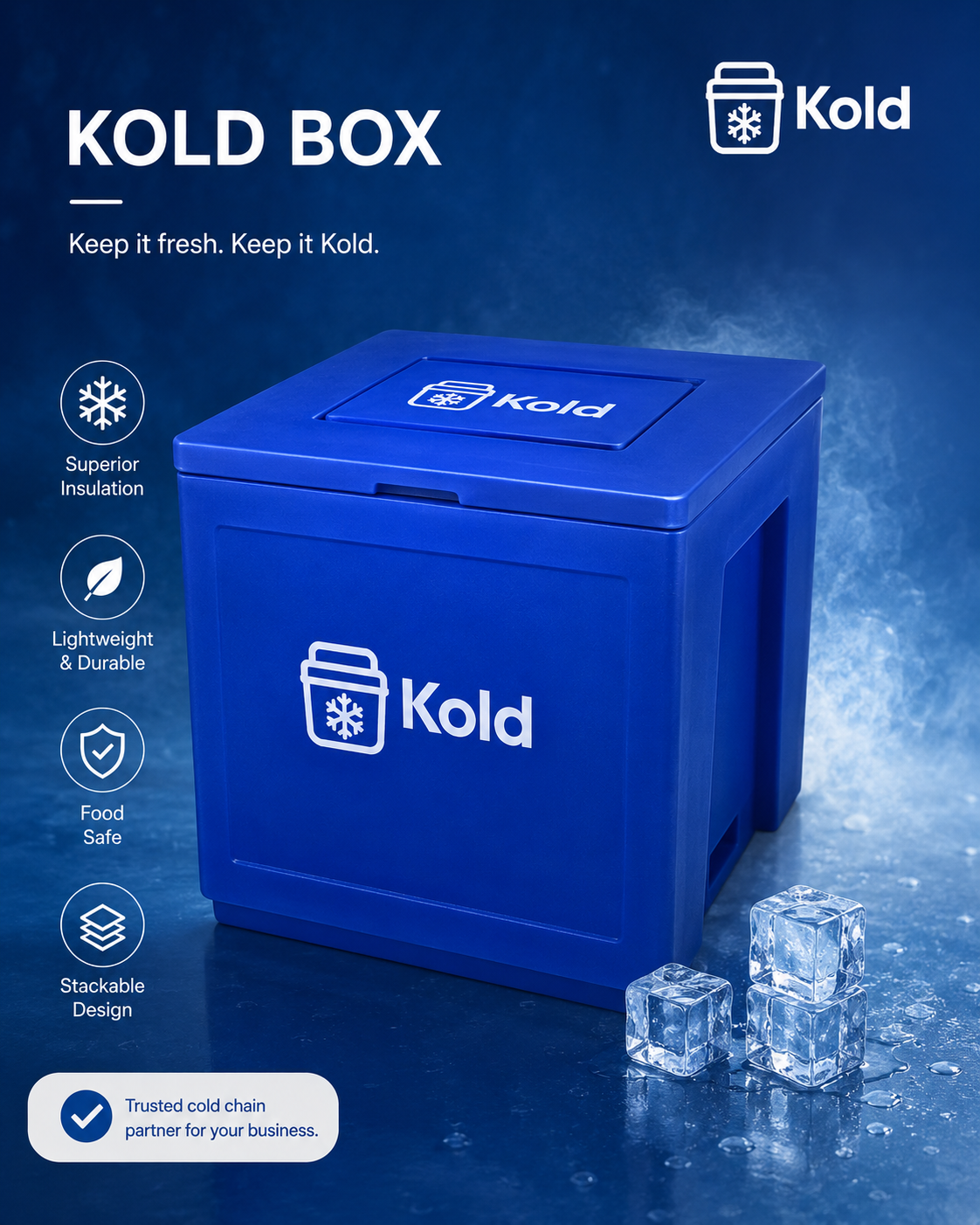 270L Cooler Box - Kold PCM cold storage solution for post harvest management